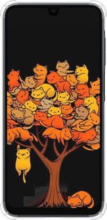Силикон с усиленными углами чехол Дерево и котики для Samsung Galaxy A16 - 6516sp-3775 изображение 