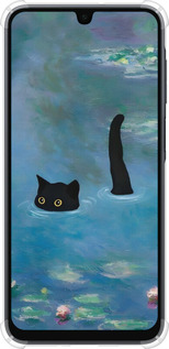Силикон с усиленными углами чехол С изображением кота и водяной лилии Monet для Samsung Galaxy A16 - 6519sp-3775 изображение 