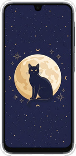 Силикон с усиленными углами чехол Cute Cat Celestial/Witchy для Samsung Galaxy A16 - 6787sp-3775 изображение 