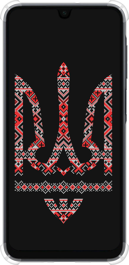 Силикон с усиленными углами чехол Герб - вышиванка на черном фоне для Samsung Galaxy A16 - 1196sp-3775 изображение 