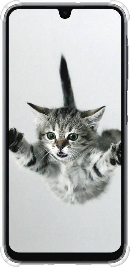 Силикон с усиленными углами чехол Летящий котёнок для Samsung Galaxy A16 - 2322sp-3775 изображение 