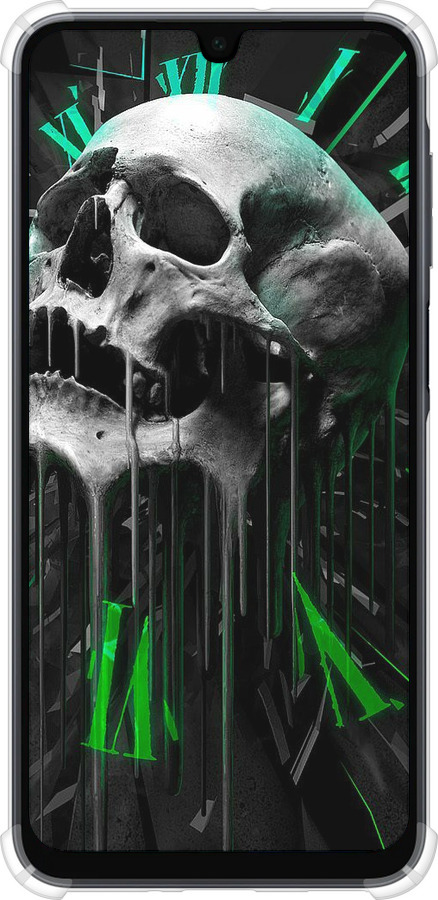 Силикон с усиленными углами чехол Череп-часы для Samsung Galaxy A16 - 4100sp-3775 изображение 