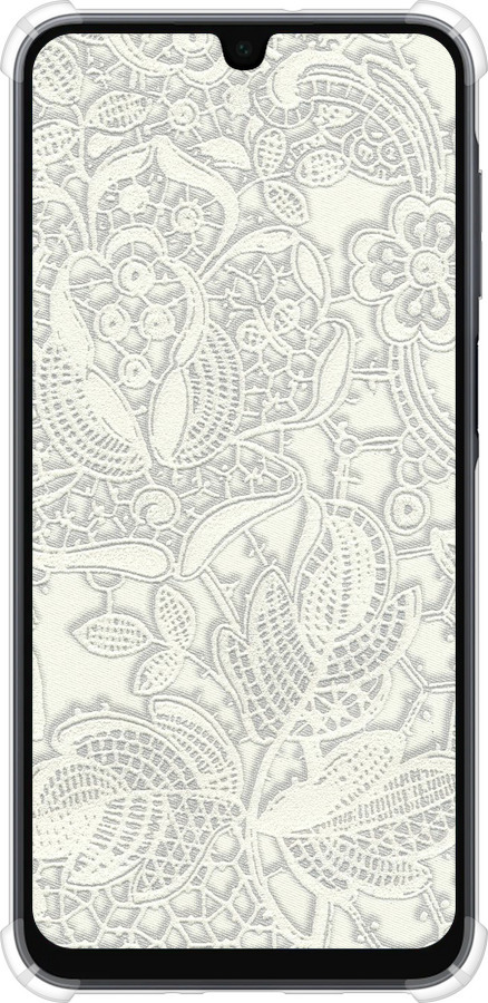 Силикон с усиленными углами чехол Белое кружево для Samsung Galaxy A16 - 4383sp-3775 изображение 