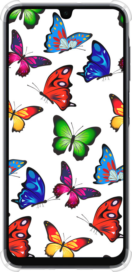 Силикон с усиленными углами чехол Красочные мотыльки для Samsung Galaxy A16 - 4761sp-3775 изображение 