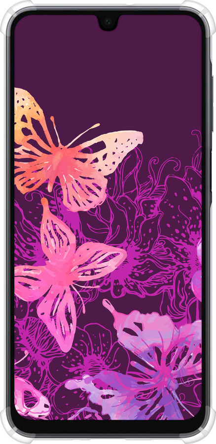 Силикон с усиленными углами чехол Бабочки v2 для Samsung Galaxy A16 - 5475sp-3775 изображение 