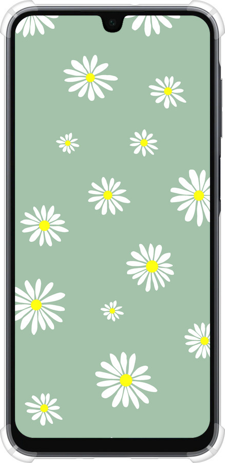 Силикон с усиленными углами чехол Ромашки v4 для Samsung Galaxy A16 - 5603sp-3775 изображение 
