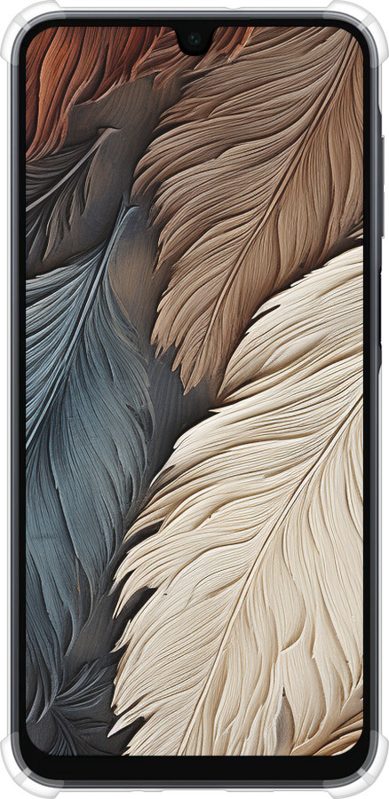 Силикон с усиленными углами чехол Листья в стиле бохо для Samsung Galaxy A16 - 5643sp-3775 изображение 