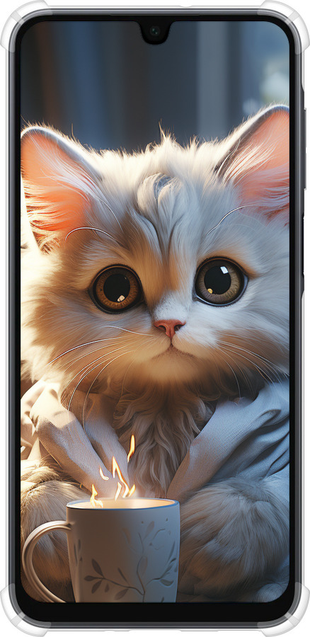 Силикон с усиленными углами чехол White cat для Samsung Galaxy A16 - 5646sp-3775 изображение 