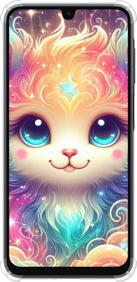 Силикон с усиленными углами чехол Сказочный котенок для Samsung Galaxy A16 - 5813sp-3775 изображение 