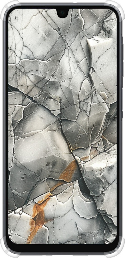 Силикон с усиленными углами чехол Серый мрамор для Samsung Galaxy A16 - 6041sp-3775 изображение 