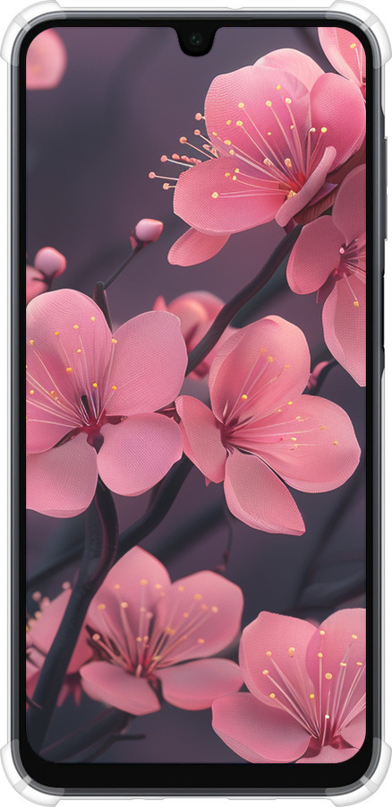 Силикон с усиленными углами чехол Пурпурная сакура для Samsung Galaxy A16 - 6075sp-3775 изображение 