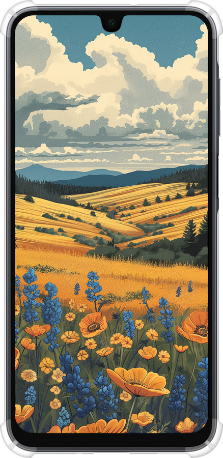 Силикон с усиленными углами чехол Украинское поле для Samsung Galaxy A16 - 6082sp-3775 изображение 
