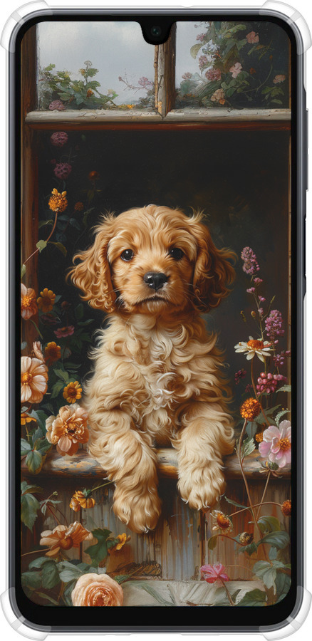 Силикон с усиленными углами чехол Щенок cocker spaniel для Samsung Galaxy A16 - 6136sp-3775 изображение 