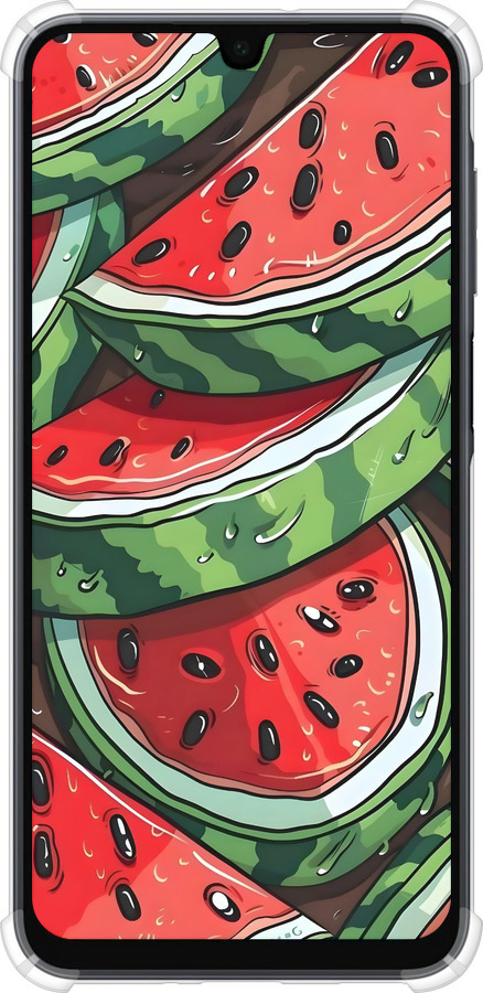 Силикон с усиленными углами чехол Арбуз для Samsung Galaxy A16 - 6315sp-3775 изображение 