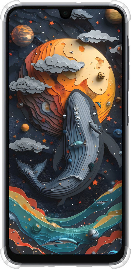 Силикон с усиленными углами чехол Кит в космосе для Samsung Galaxy A16 - 6328sp-3775 изображение 