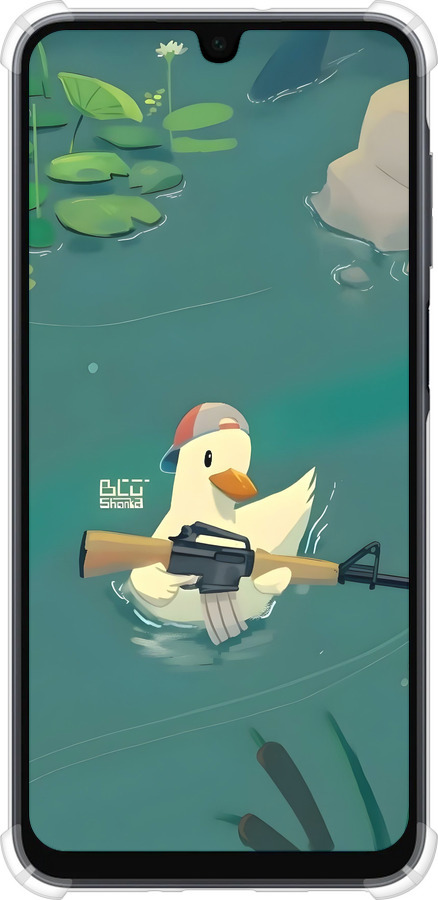 Силикон с усиленными углами чехол Уточка с автоматом для Samsung Galaxy A16 - 6356sp-3775 изображение 