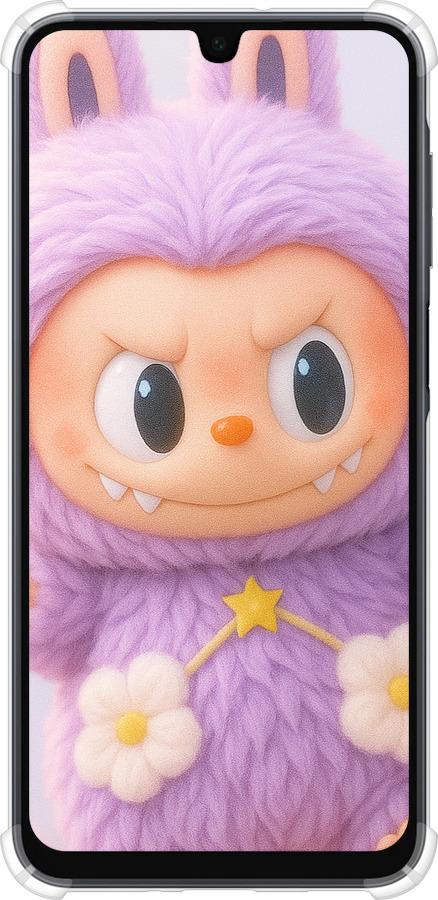 Силикон с усиленными углами чехол Лабубу для Samsung Galaxy A16 - 6708sp-3775 изображение 