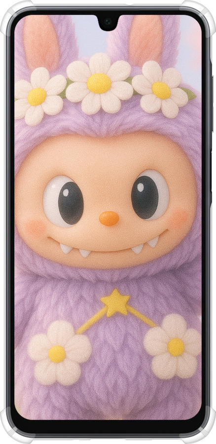 Силикон с усиленными углами чехол Лабубу 1 для Samsung Galaxy A16 - 6709sp-3775 изображение 
