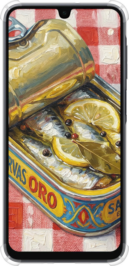 Силикон с усиленными углами чехол Vintage Sardine Tin Phone для Samsung Galaxy A16 - 6772sp-3775 изображение 