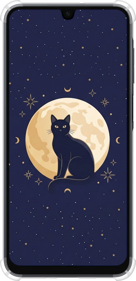 Силикон с усиленными углами чехол Cute Cat Celestial/Witchy для Samsung Galaxy A16 - 6787sp-3775 изображение 