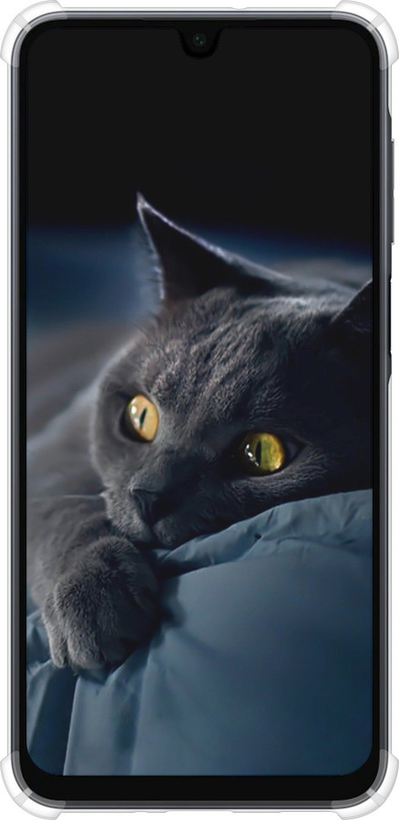 Силикон с усиленными углами чехол Дымчатый кот для Samsung Galaxy A16 - 825sp-3775 изображение 