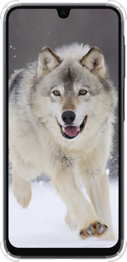 Силикон с усиленными углами чехол Бегущий волк для Samsung Galaxy A16 - 826sp-3775 изображение 