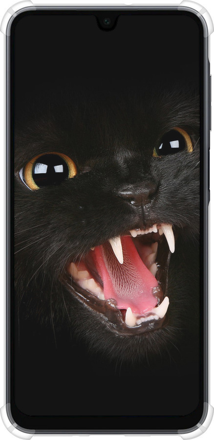 Силикон с усиленными углами чехол Чёрная кошка для Samsung Galaxy A16 - 932sp-3775 изображение 
