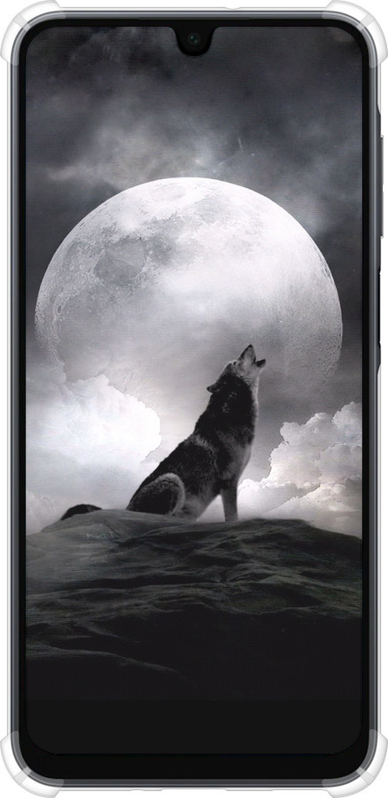 Силикон с усиленными углами чехол Воющий волк для Samsung Galaxy A16 - 934sp-3775 изображение 