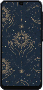 Силиконовый чехол Celestial Harmony: Sun & Moon Gold Mystic Pattern для Samsung Galaxy A16 - 6778u-3775 изображение 