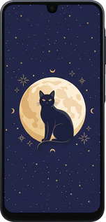 Силиконовый чехол Cute Cat Celestial/Witchy для Samsung Galaxy A16 - 6787u-3775 изображение 