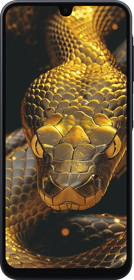 Силіконовий чехол Golden snake для Samsung Galaxy A16 - 6072u-3775 изображение 