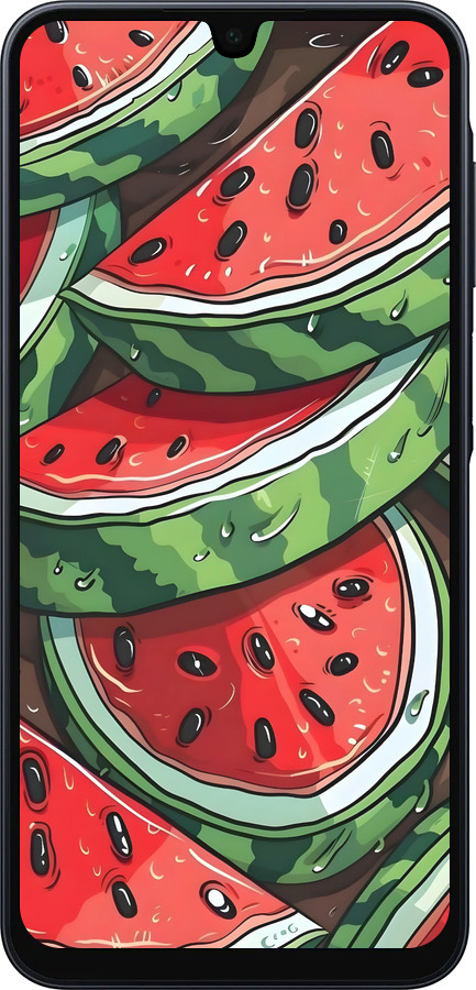 Силиконовый чехол Арбуз для Samsung Galaxy A16 - 6315u-3775 изображение 