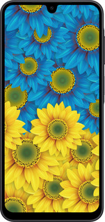 Силиконовый чехол Жёлто-голубые цветы для Samsung Galaxy A17 - 1048u-4060 изображение 