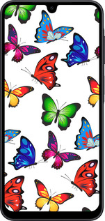 Силиконовый чехол Красочные мотыльки для Samsung Galaxy A17 - 4761u-4060 изображение 