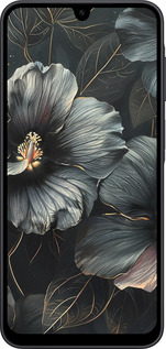 Силиконовый чехол Черные цветы для Samsung Galaxy A17 - 6031u-4060 изображение 