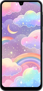 Силиконовый чехол Облака и радуга для Samsung Galaxy A17 - 6312u-4060 изображение 