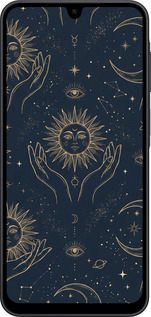Силиконовый чехол Celestial Harmony: Sun & Moon Gold Mystic Pattern для Samsung Galaxy A17 - 6778u-4060 изображение 