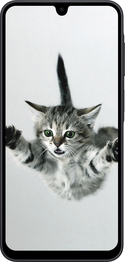 Силиконовый чехол Летящий котёнок для Samsung Galaxy A17 - 2322u-4060 изображение 