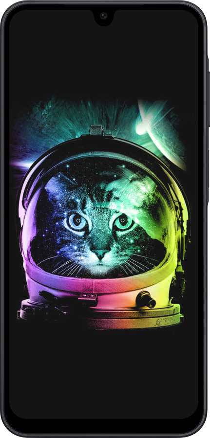 Силиконовый чехол Кот-астронавт для Samsung Galaxy A17 - 4154u-4060 изображение 