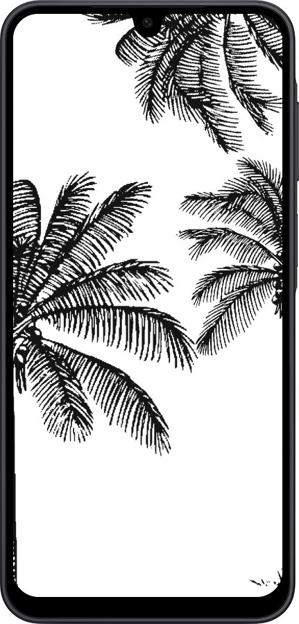 Силиконовый чехол Пальмы1 для Samsung Galaxy A17 - 4634u-4060 изображение 
