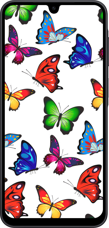 Силиконовый чехол Красочные мотыльки для Samsung Galaxy A17 - 4761u-4060 изображение 