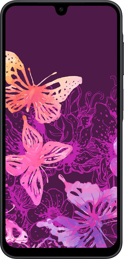 Силиконовый чехол Бабочки v2 для Samsung Galaxy A17 - 5475u-4060 изображение 