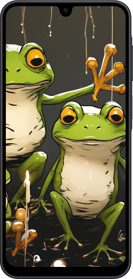 Силиконовый чехол Жабки 2 для Samsung Galaxy A17 - 5657u-4060 изображение 