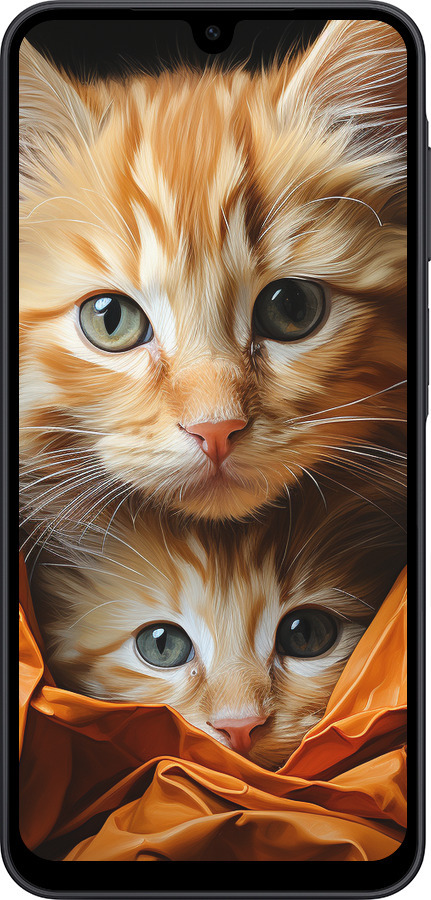 Силиконовый чехол Котики 2 для Samsung Galaxy A17 - 5664u-4060 изображение 