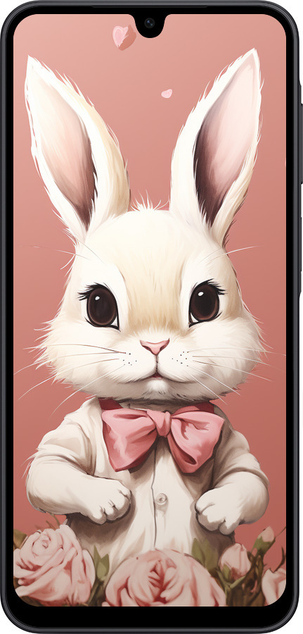 Силиконовый чехол Зайчик для Samsung Galaxy A17 - 5669u-4060 изображение 