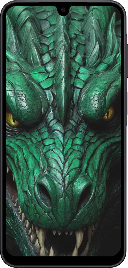 Силиконовый чехол Зелёный дракон v2 для Samsung Galaxy A17 - 5817u-4060 изображение 