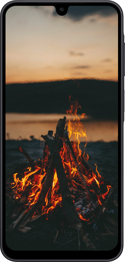 Силиконовый чехол Огонь для Samsung Galaxy A17 - 6021u-4060 изображение 