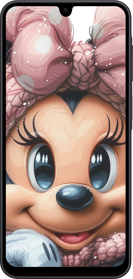 Силиконовый чехол Минни Маус с бантиком для Samsung Galaxy A17 - 6055u-4060 изображение 