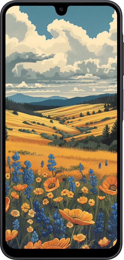 Силиконовый чехол Украинское поле для Samsung Galaxy A17 - 6082u-4060 изображение 