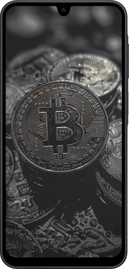 Силиконовый чехол Black Bitcoin для Samsung Galaxy A17 - 6090u-4060 изображение 